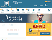 Tablet Screenshot of loteriaanta.com